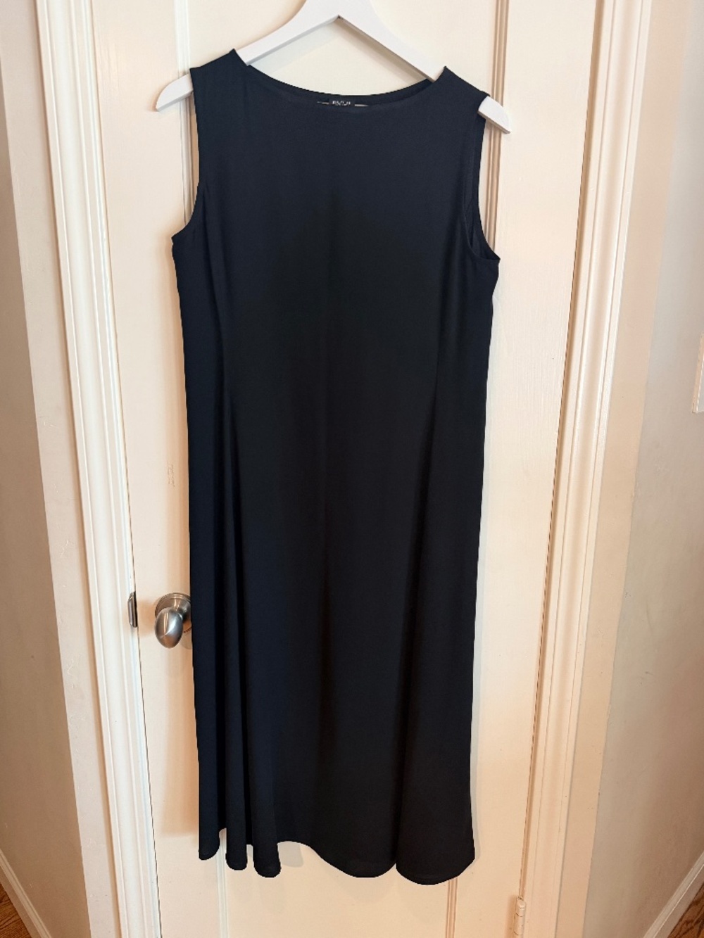 Black Eileen Fisher 100% Silk Midi/Maxi Dress Size Small
